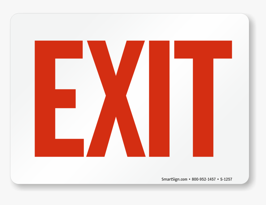 Exit Sign, HD Png Download