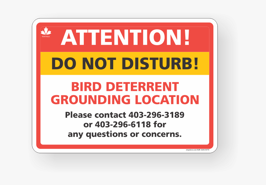 Do Not Disturb Bird Deterrent Sign , Png Download - Waterfront Toronto, Transparent Png