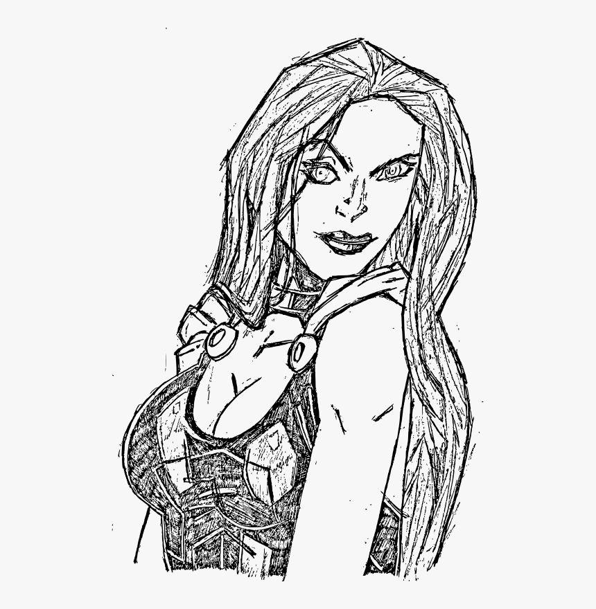 Heroine - Line Art, HD Png Download