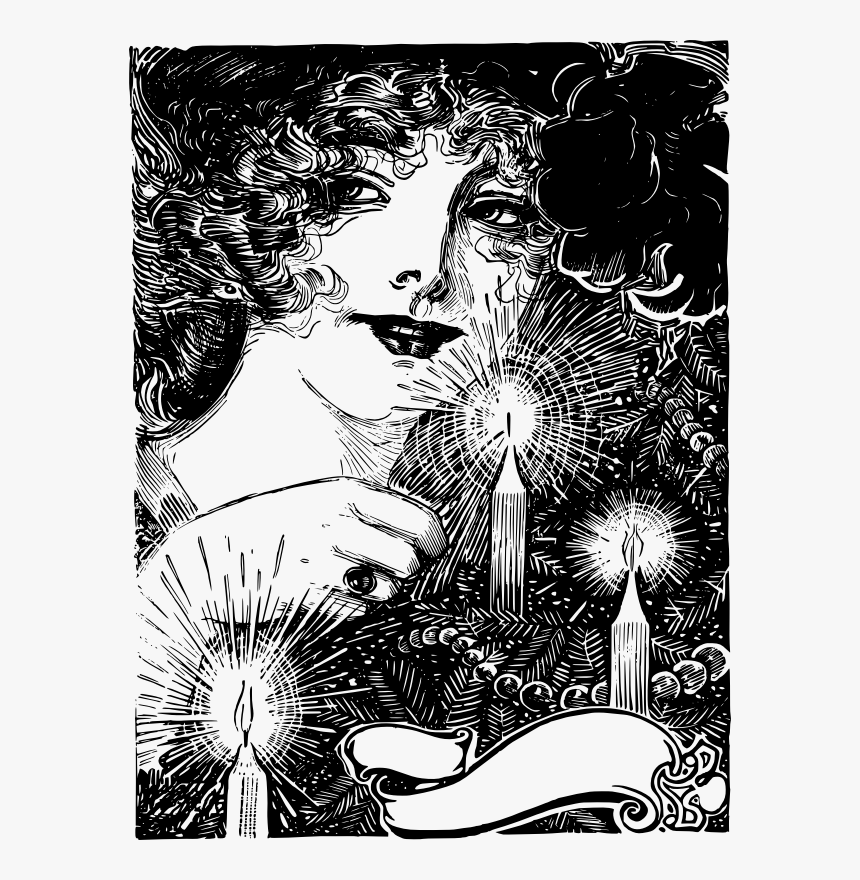 Candle Lady - Illustration, HD Png Download