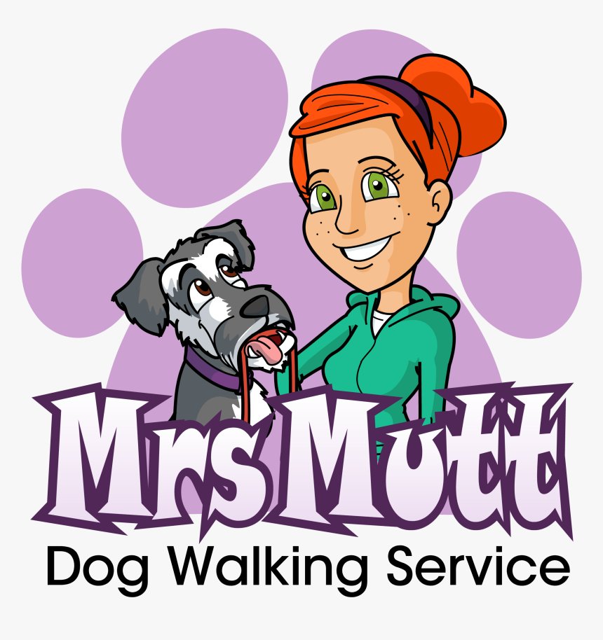 Mrs Mutt Dog Walking Service Clipart , Png Download - Cartoon, Transparent Png
