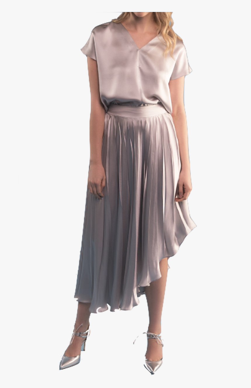 Asymmetrical Pleated Skirt - A-line, HD Png Download