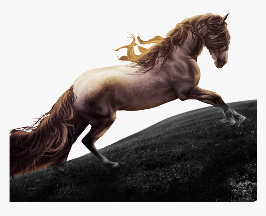 Running Horse Diamond Painting Rhinestones Mosaic 5d - Digital Art, HD Png Download