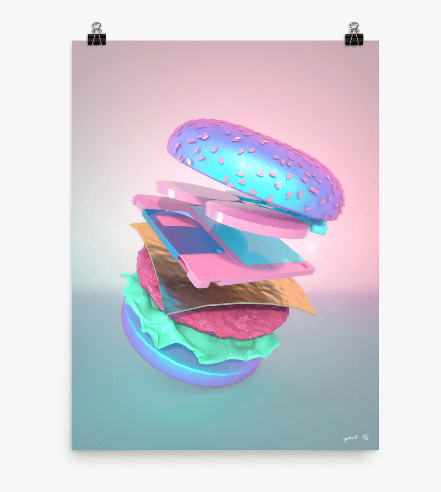 Vaporwave Burger, HD Png Download