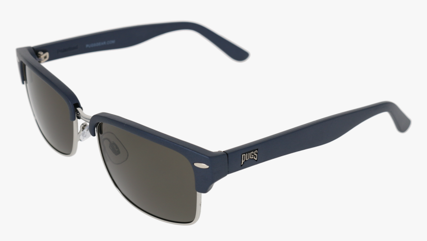 Matte Navy-shiny Silver Frame Smoke Lens - Sunglasses, HD Png Download