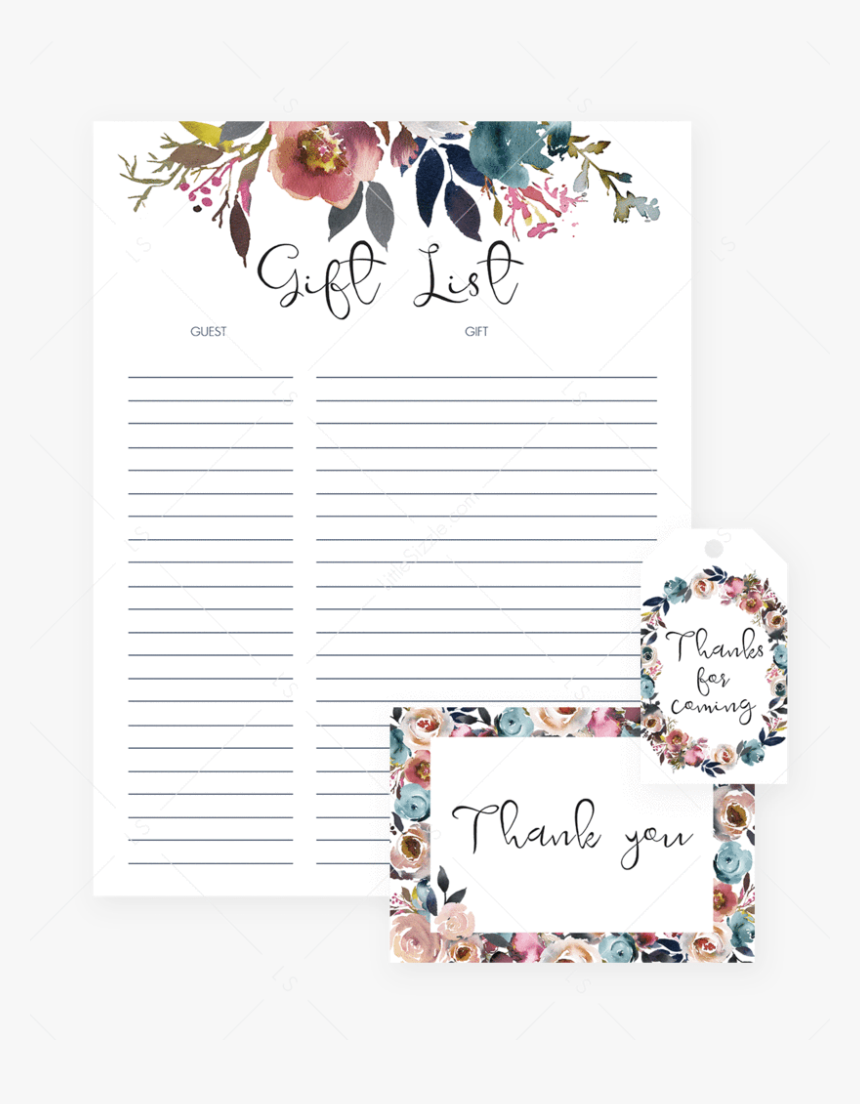 Boho Party Supplies Instant Download Bundle By Littlesizzle - Watercolor Painting, HD Png Download