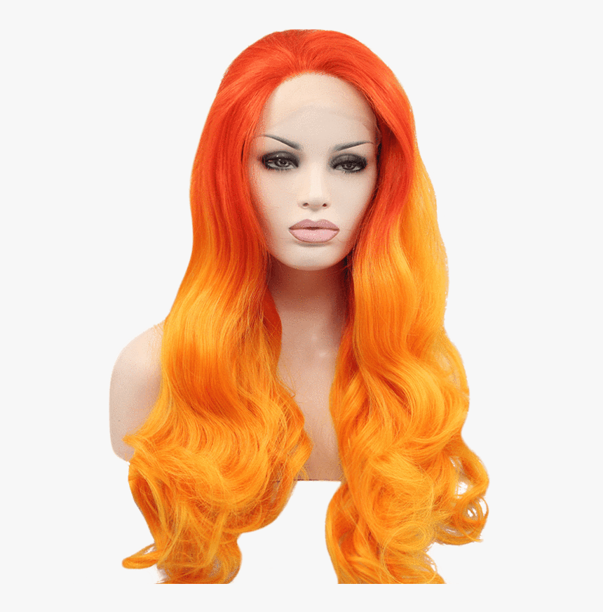 Orange Hair Wig, HD Png Download