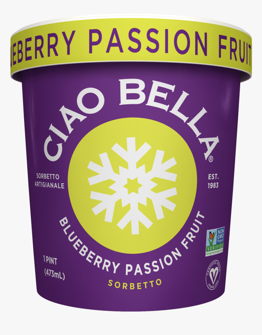 Ciao Bella Blueberry Passion Fruit Sorbetto, HD Png Download