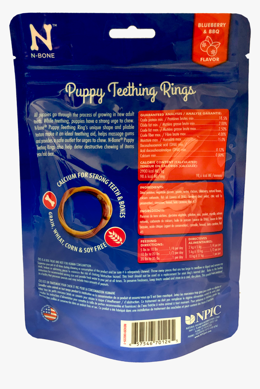 N Bone® Puppy Teething Rings Grain Free Blueberry & - Box, HD Png Download