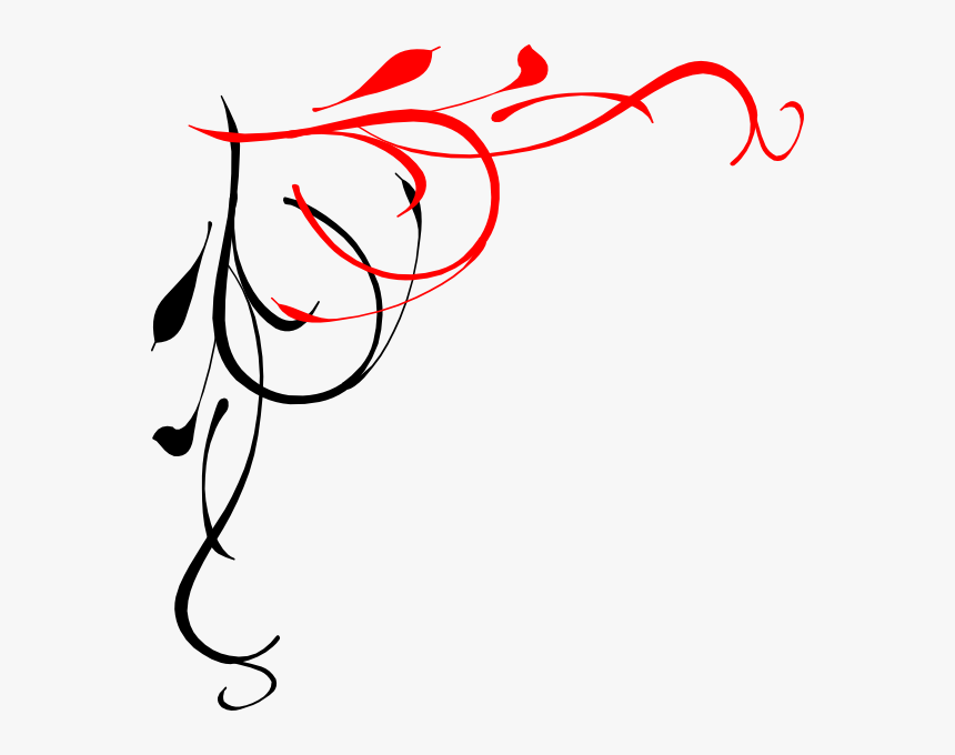 Black And Red Heart Clipart, HD Png Download