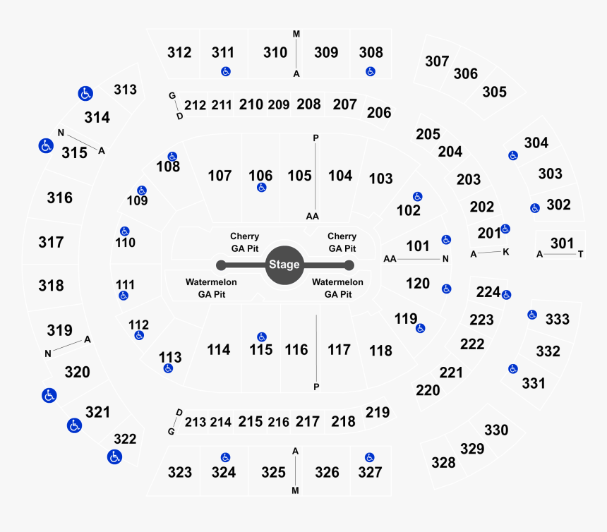 Section 104 Row Gg Bridgestone Arena, HD Png Download