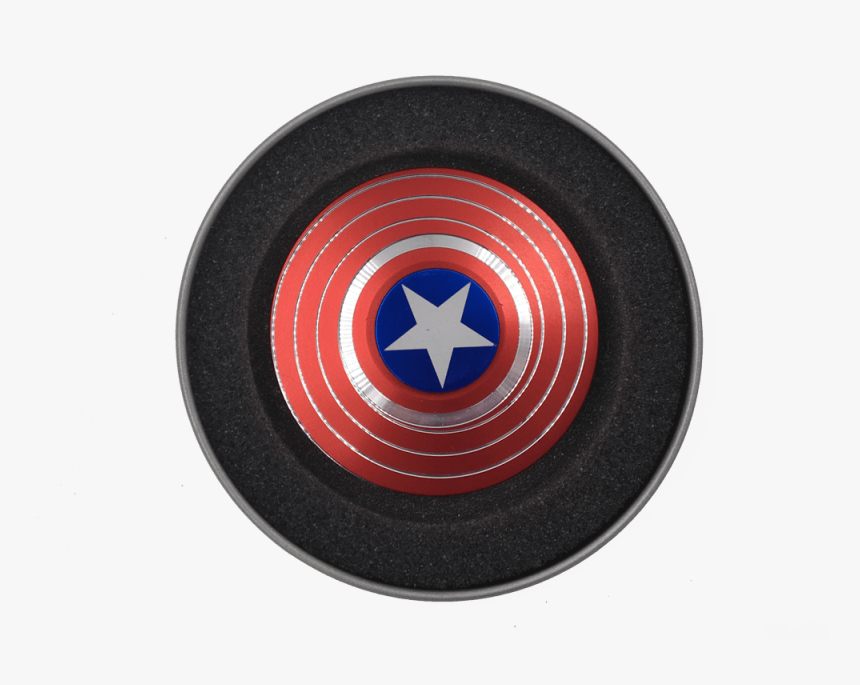 Captain America Marvel Super Heroe Shield Fidget Spinner - Captain America, HD Png Download