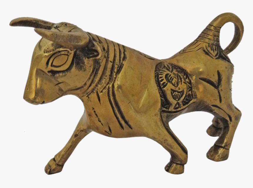 Brass Spanish Fighting Bull Statue, 7 X 4 Inch, Vgo - Bull, HD Png Download