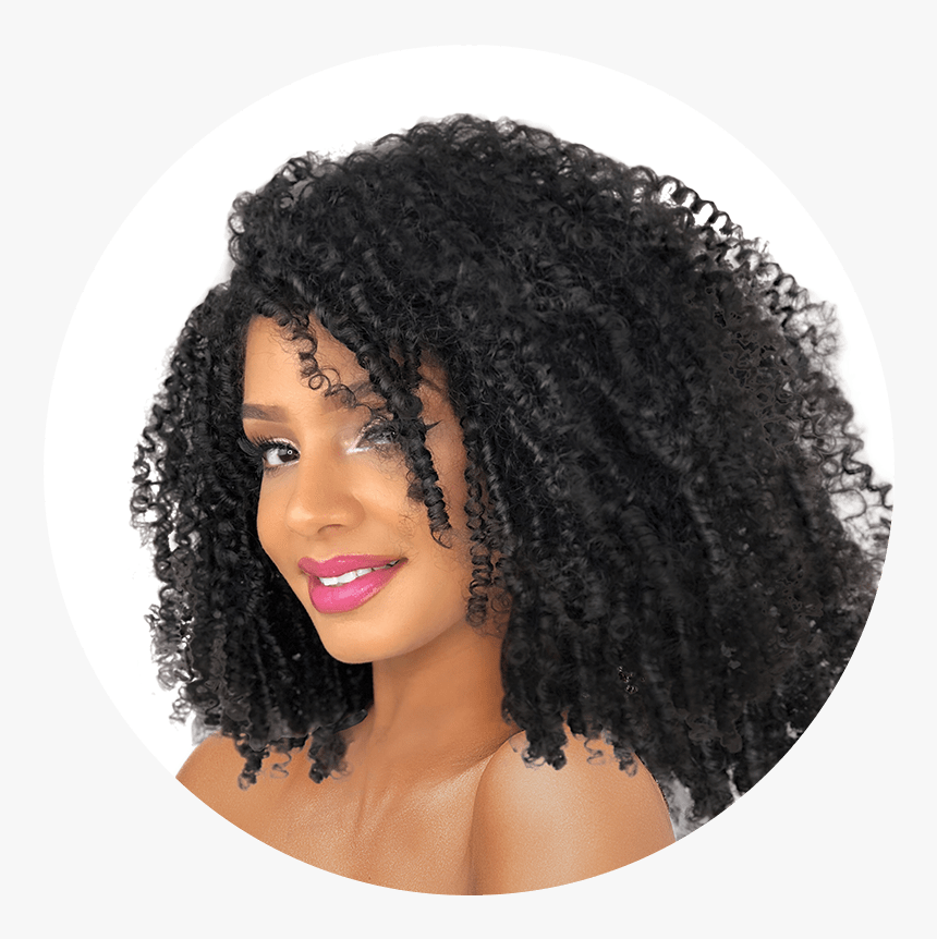 Natural Curly Hair - Lace Wig, HD Png Download