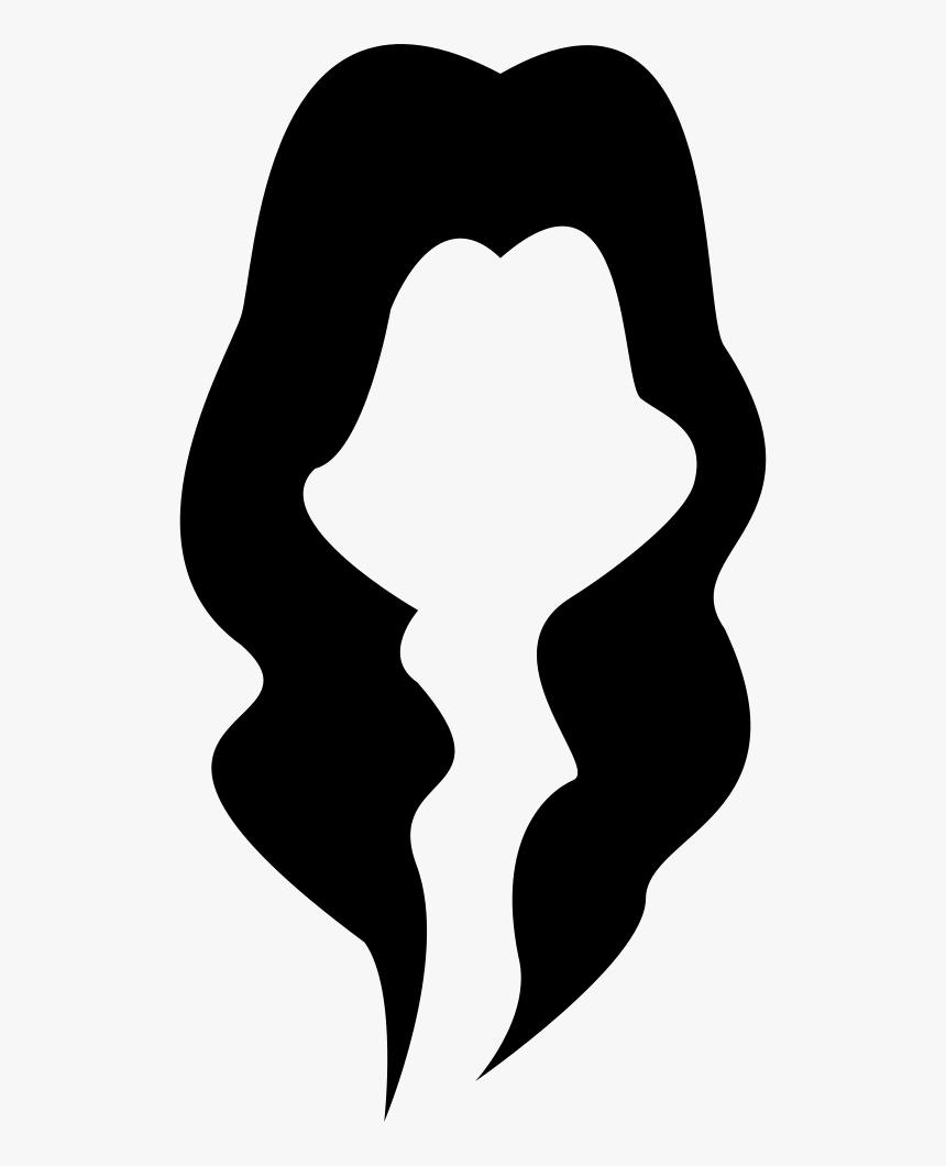 Female Black Long Hair Shape - Hair, HD Png Download