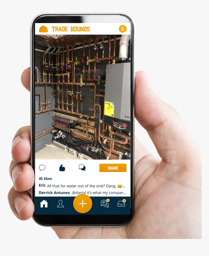 Facebook Ad Phone Creative - Mobile Phone With Hand Transparent Free, HD Png Download