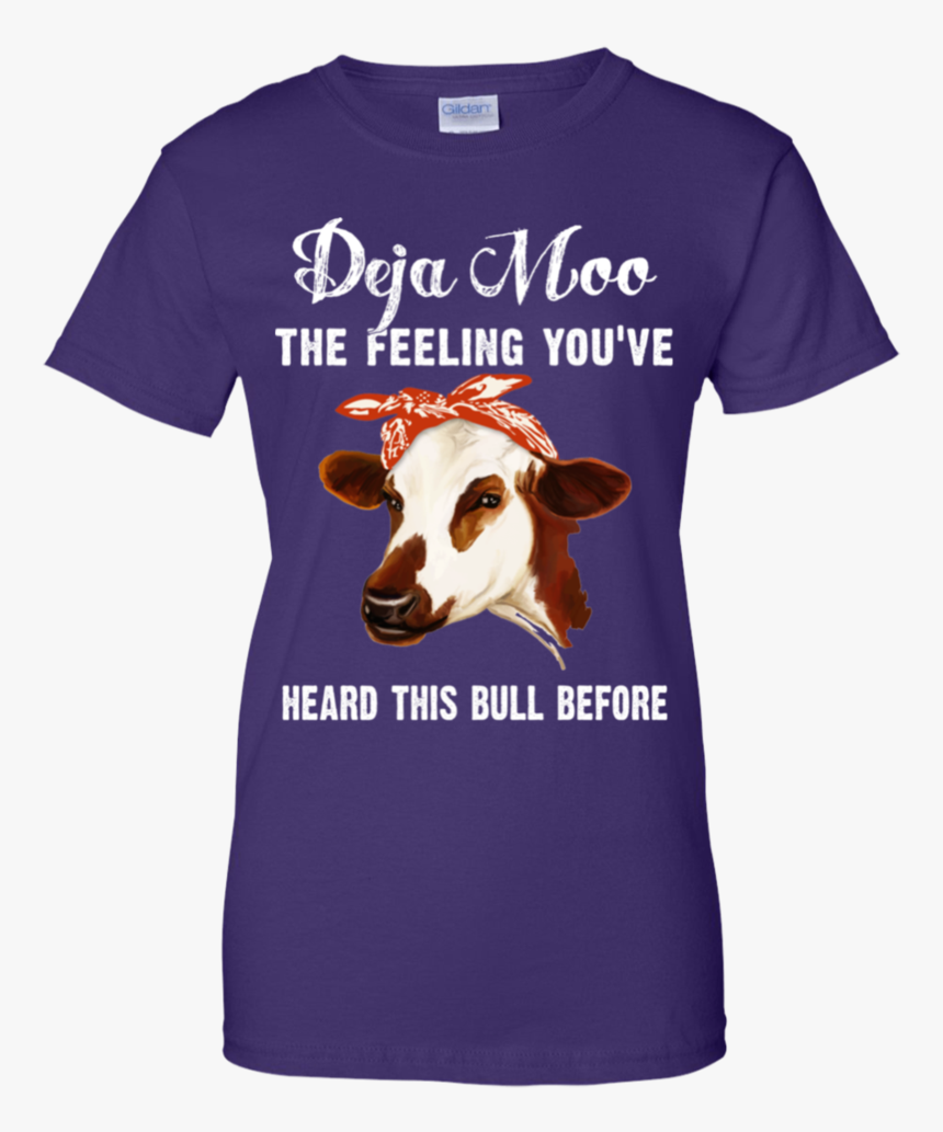 Funny Cow Deja Moo The Feeling You Re Farmer Shirt - T-shirt, HD Png Download