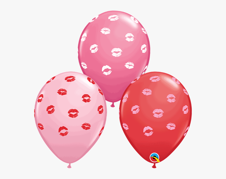 New Kissy Lips Red & Pink - Candy Latex Balloon, HD Png Download