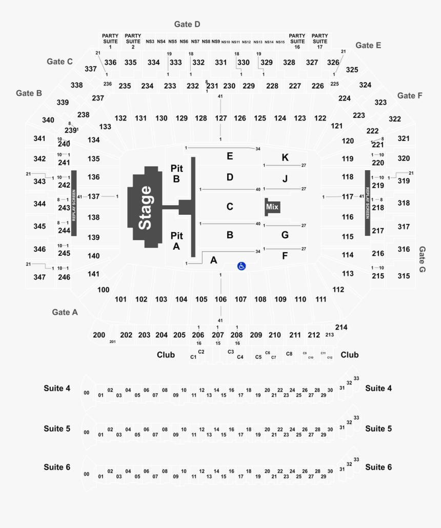 Ford Field Seating Monster Jam 2019, HD Png Download