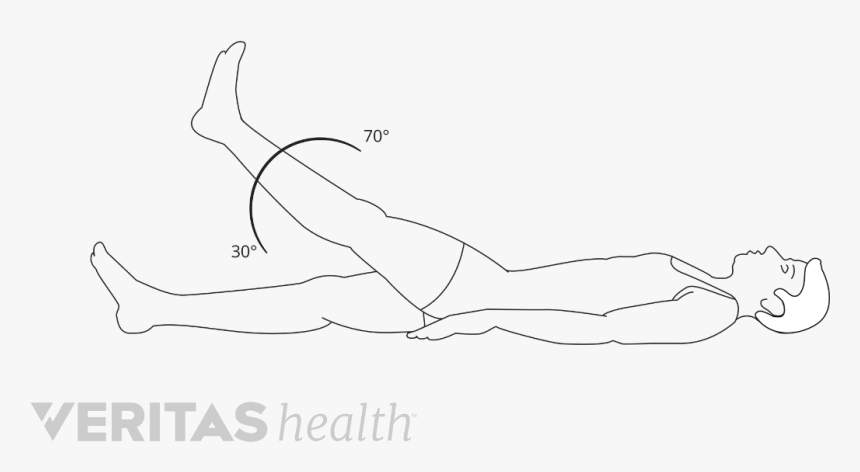Quad Exercises For After Knee Replacement - Line Art, HD Png Download
