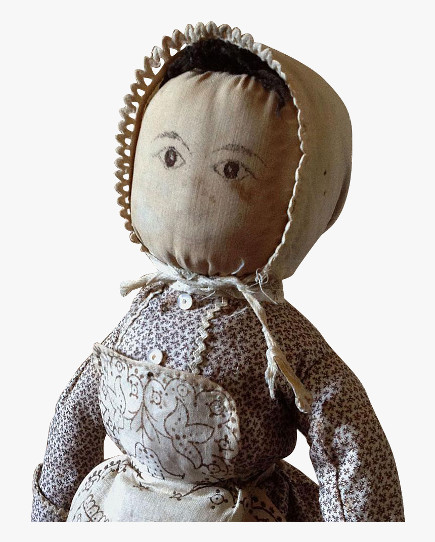 Antique Cloth Doll With Ink Drawn Face On Ruby Lane - Stuffed Toy, HD Png Download