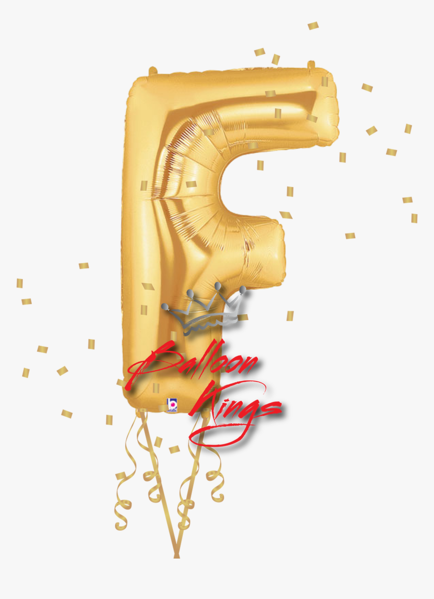 Gold Letter F - Globo Gigante Letra F Png, Transparent Png