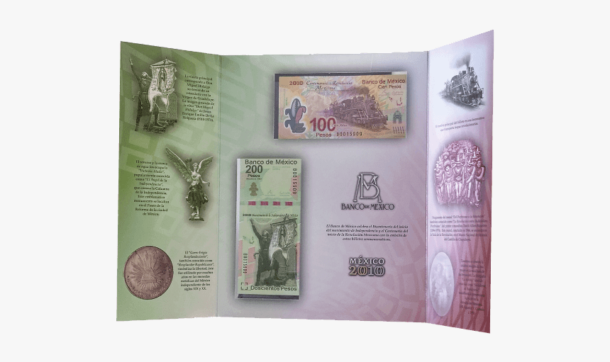 2010 Folder Banknote Mexico, HD Png Download