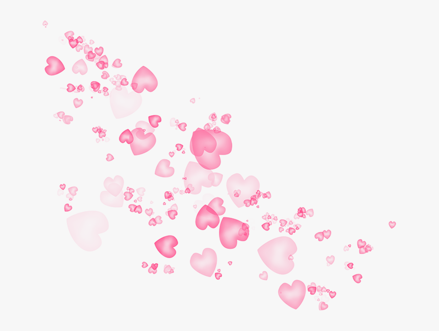Pink Hearts Floating Png Download - Transparent Pink Hearts Png, Png Download
