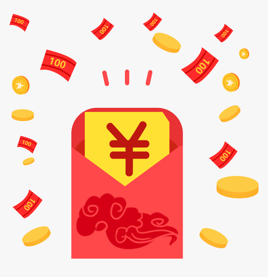 New Year Red Envelope Decoration Floating Png And Vector - Red Envelope Png, Transparent Png