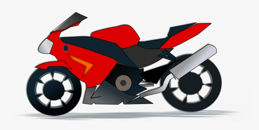 Transparent Bike Clip Art - Red Motorcycle Clipart, HD Png Download