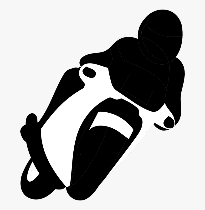 Motorcycle Clipart Vector - Racing Motorcycle Silhouette Png, Transparent Png
