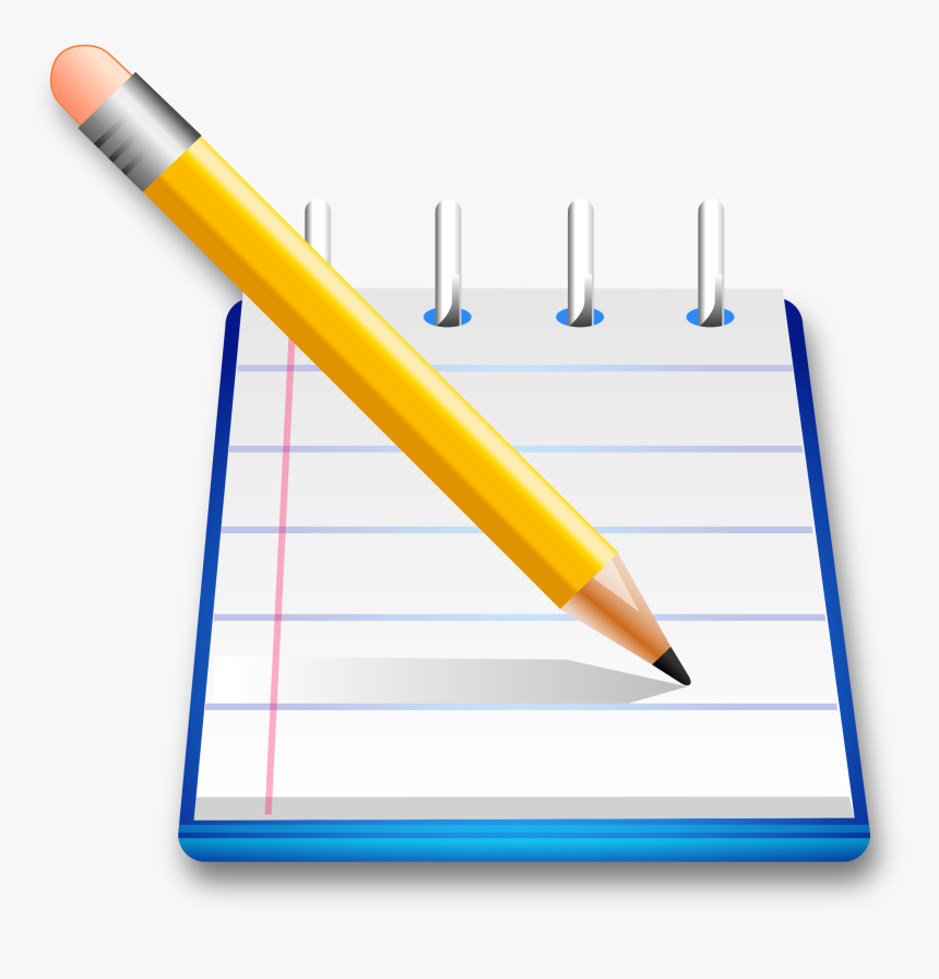 Office-supplies - Pencil And Pad Png, Transparent Png