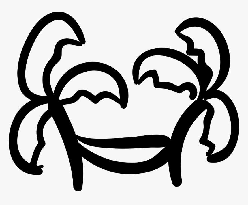 Palm Trees With A Hammock Comments - Tropical Beach Outline Transparent, HD Png Download