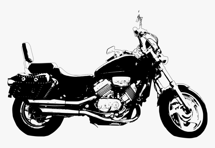 Cruiser,monochrome Photography,motor Vehicle - Motorcycle Clipart Harley, HD Png Download