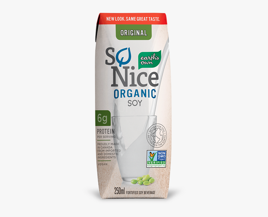 Earths Own Original Organic Soy Milk Plant Based Milk - So Nice Soy Milk Orfinal, HD Png Download