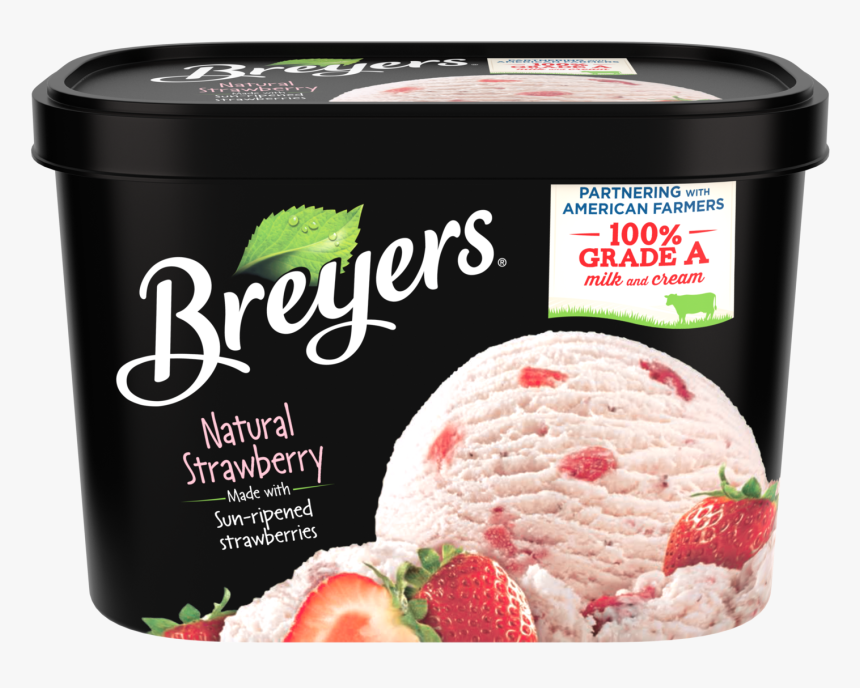 Soy Ice Cream - Breyers Strawberry Ice Cream, HD Png Download