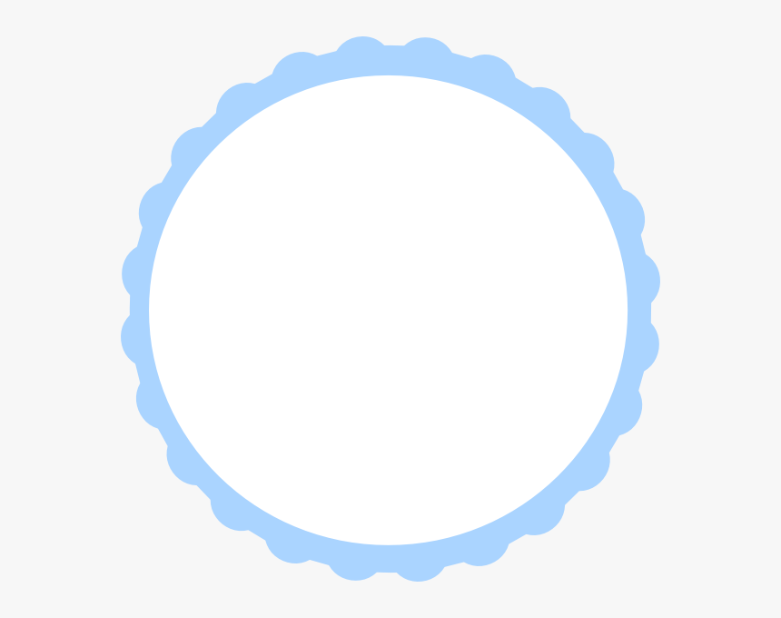 Teal Scallop Circle Frame Clip Art At Clker - Circle, HD Png Download