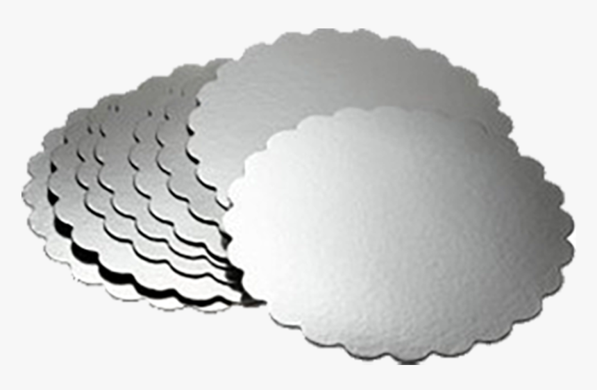 Board 12 Round Silver Scallop Edge, HD Png Download