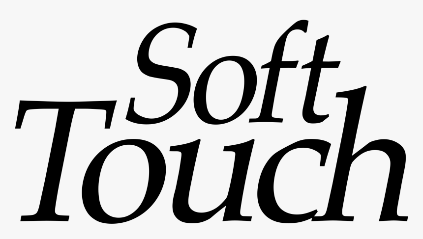 Soft Touch Logo Black And White - Soft, HD Png Download