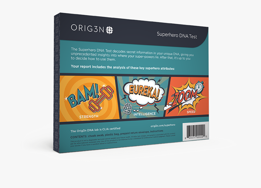 Back Of Superhero Dna Test 
 Class - Flyer, HD Png Download