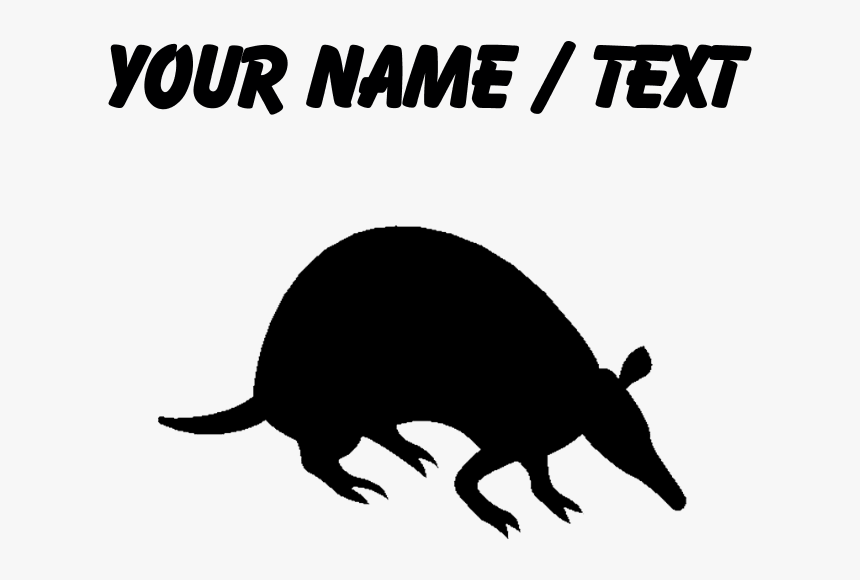 Custom Armadillo Silhouette Baby Blanket - Rat, HD Png Download