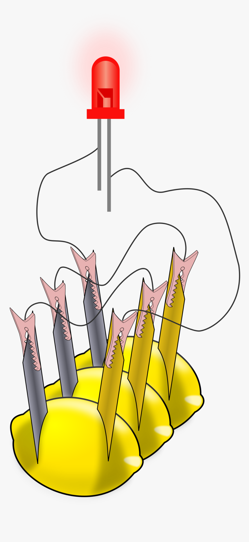 Lemon Battery With Copper Wires, HD Png Download