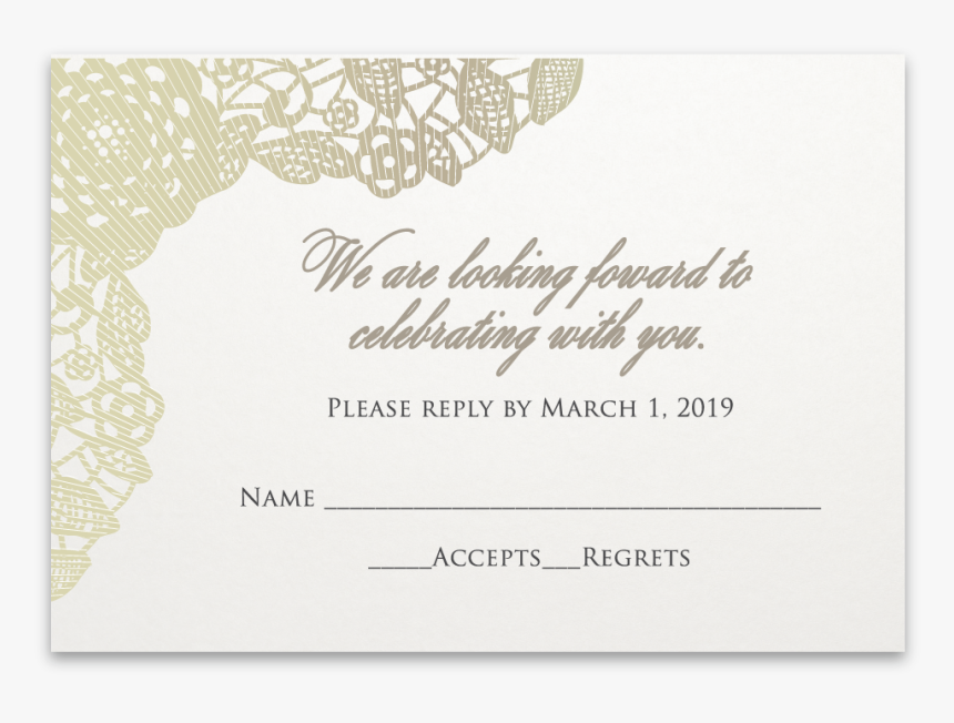 Response Card Haute Couture Suit - Calligraphy, HD Png Download