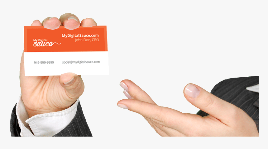 Hand With Businesscard Png, Transparent Png