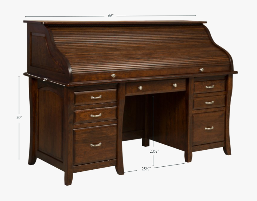 Wood Roll Top Desk, HD Png Download