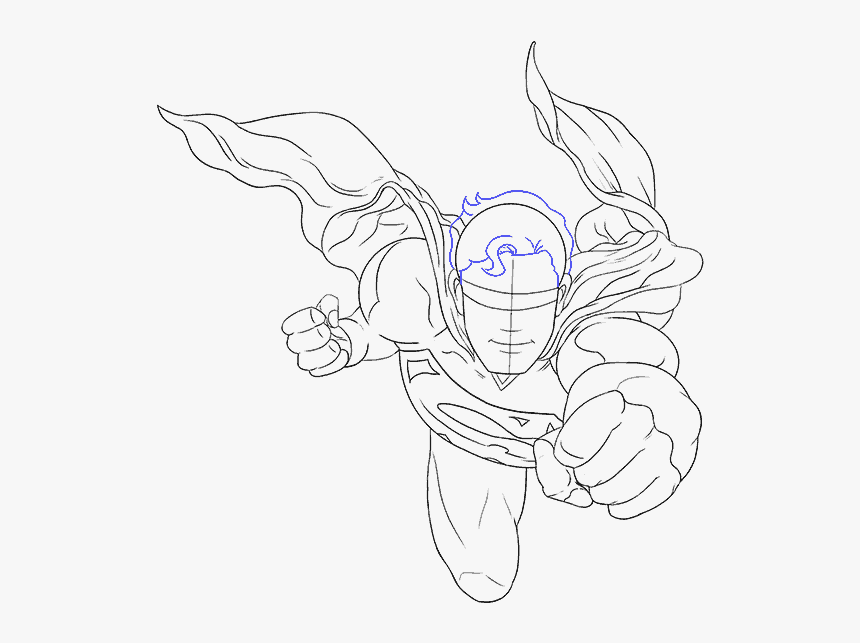 How To Draw Superman - Drawing Superman, HD Png Download