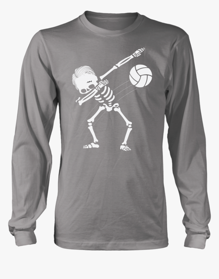 Men’s Dabbing Skeleton Volleyball Long Sleeve T-shirt - Shirt, HD Png Download