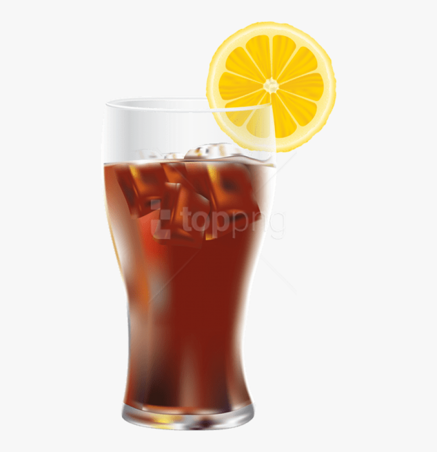 Free Png Download Cola With Ice And Lemon Png Images - Coca Cola Con Limone, Transparent Png
