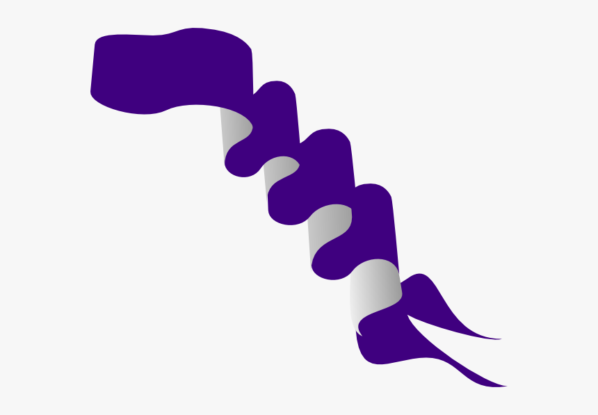 Purple Ribbon Cliparts - Four Purple Ribbons Clipart, HD Png Download