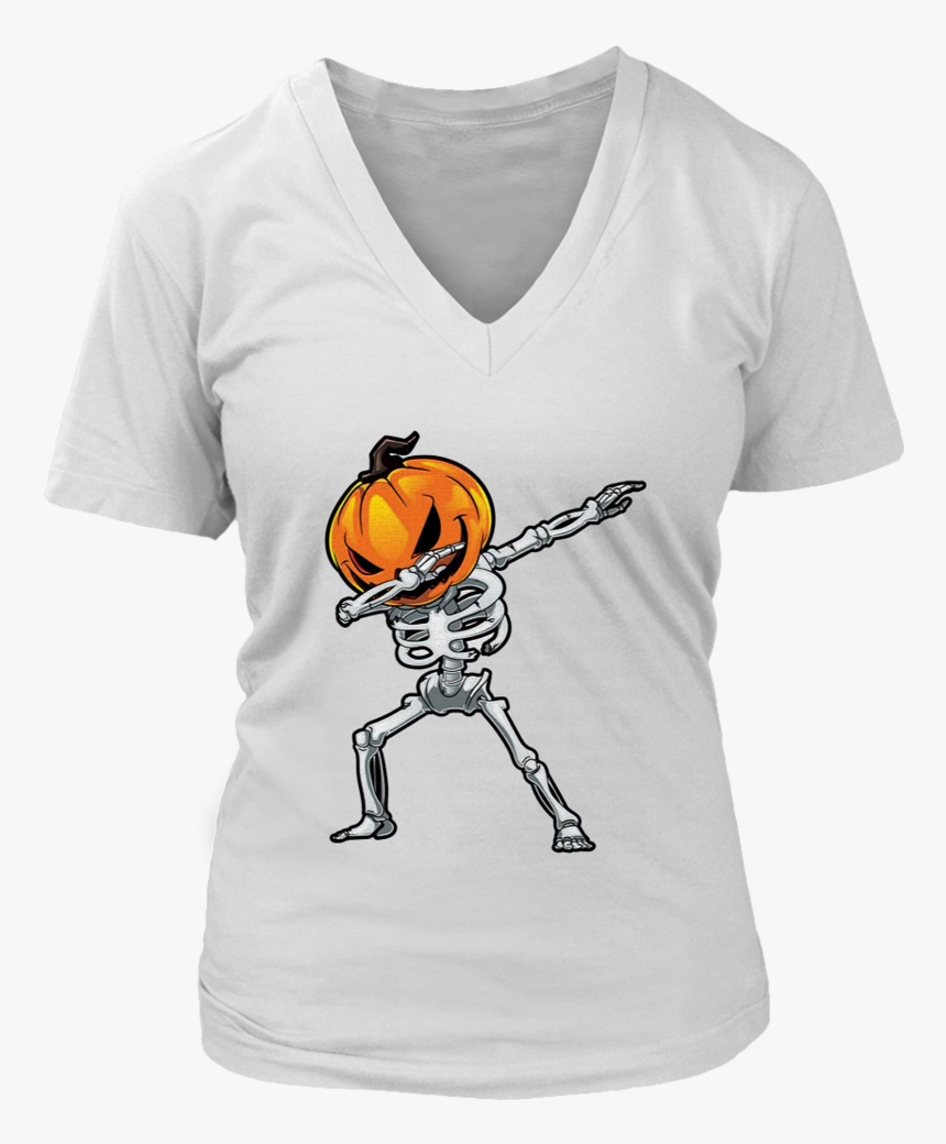 Dabbing Skeleton Pumpkin Halloween Shirt - Unicorn Shirts For Moms, HD Png Download